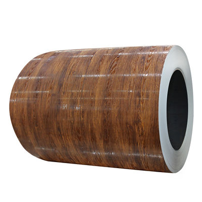 پرینتر دانه چوبی رنگ پوشانده شده PPGL سیم پیچ فولاد Z275 PVDF DX51D