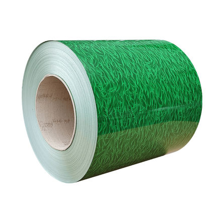 Grass Printech رنگ کویل 3D دانه های پیش رنگ کویل گالوانیزه DX51D برای پوشش پانل دیوار