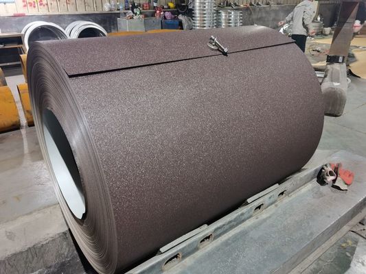 سیم پیچ فولاد بافتی مت RAL8017 PVDF 40 سال Z275 PPGI PPGL AZ150 0.60×1250 HDP سقف فلزی فولاد گالوانیزه رنگ آمیزی شده