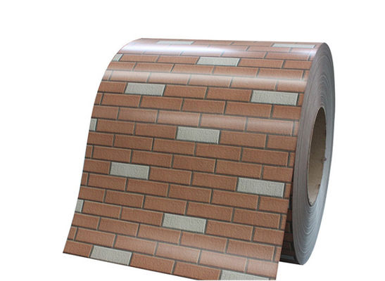 JIS G3321 0.45mm Brick Grain PPGI PPGL پیش رنگ گالوالوم فولاد کویل دیوار پوشش استفاده 20 سال گارانتی