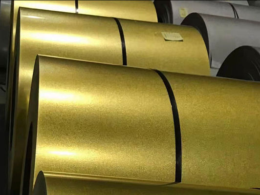 S350GD AZ150 طلایی AFP گلولوم فولاد GL 55٪ آلوزینک فولاد سقف پانل سنگ پوشانده کاشی فلزی ASTM A792M S350GD
