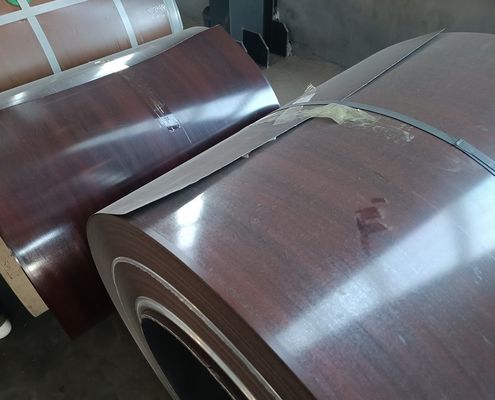 0.48mm Printech PPGI الگوی دانه چوبی چاپی طراحی شده کویل های فولادی گالوانیزه سفارشی مقاوم در برابر خوردگی پایدار