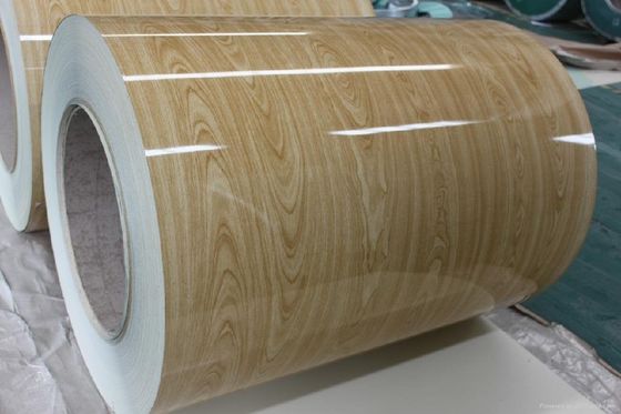 PVDF چوب صاف دانه های فولادی کویل های آلومینیوم برای دیوارهای دیواری