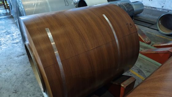 پانل های سقف فلزی کانادا 40 سال گارانتی با 0.60mm HDP Dark Oak Printech رنگ آمیزی